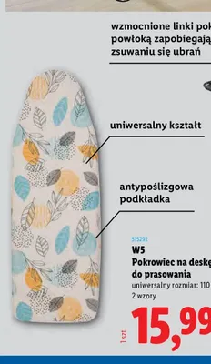 Pokrowiec na deskę do prasowania W5 promocja w Lidl
