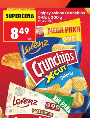 Chipsy solone Lorenz Crunchips X-Cut promocja w Biedronka