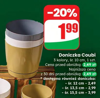 Doniczka Coubi śr. 10cm promocja w Dino