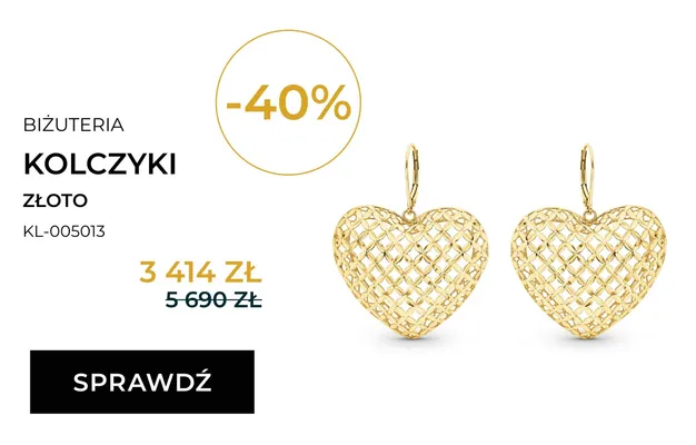 Kolczyki złote Briju Auri promocja w Briju