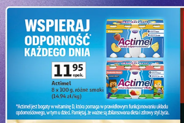 Napój jogurtowy Actimel promocja w Auchan