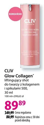 Liftingujący shot do twarzy z kolagenem i spikulami 500 Glow Collagen promocja w Hebe