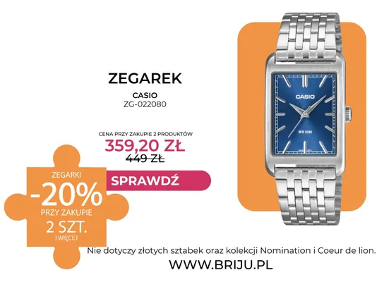Zegarek Casio ZG-022080 promocja w Briju