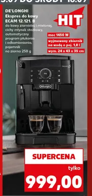 Ekspres do kawy Ecam 12,121. B De'Longhi promocja w Kaufland