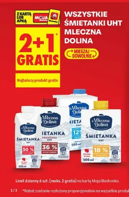 Śmietanka UHT Mleczna Dolina 12% promocja w Biedronka