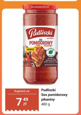 Sos pomidorowy pikantny Pudliszki promocja w Dino