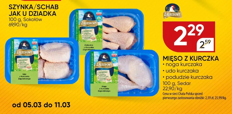 Mięso z kurczaka noga kurczaka promocja w Chata Polska
