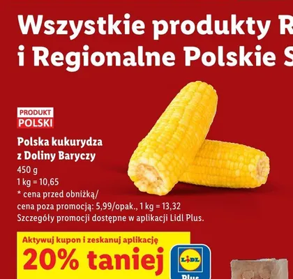 Kukurydza z Doliny Baryczy 450 g promocja w Lidl