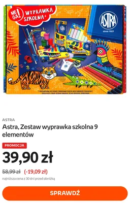 Zestaw wyprawka szkolna Astra 9 elementów promocja w Empik