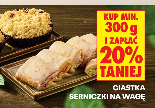 Ciastka serniczki na wagę promocja w Biedronka